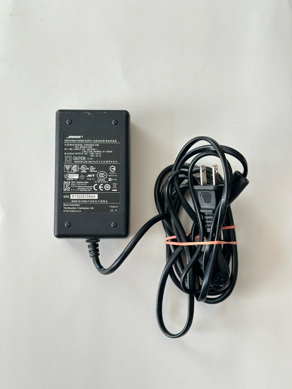 Genuine BOSE SoundDock AC Adapter Model PSM36W-208 4 Pin Plug OEM